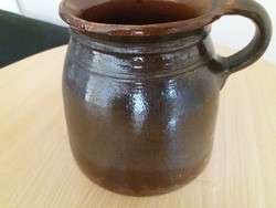 Antique brown glazed earthenware