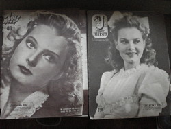 3 db régi mozi újság Szeleczky Zita, Muráti Lili 1943-44.