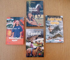 4 Pcs. New pony club youth book - alone, dangerous summer, legend of the island horse ...