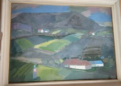 Luzsicza Lajos (1920-2005) Munkácsy díjas festőművész olaj tájképe