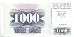 1000 dinár 1992 Bosznia Hercegovina UNC