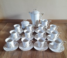 Hollóház Art Nouveau coffee set for 12 people