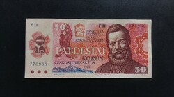 Csehszlovákia 50 Korun, Korona 1987, VF+