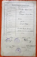 I. Vh katona halottvizsgálati bizonyítványa 1918