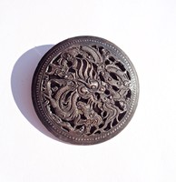 Openwork, dragon pattern, 900 sterling silver brooch