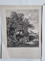 Adrian Ludwig Richter - " Grotta Ferrata " ﻿1832 Radierung