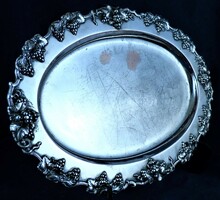 Sumptuous, antique, silver-plated tray, ca. 1880!!!