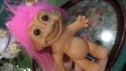 12 cm retro troll doll, in good condition for its age.