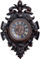 Antique Neo-Renaissance library clock with Viennese Biedermeier unique structure