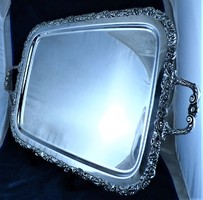 Monumental, antique, silver-plated tray, Germany, ca. 1880!!!