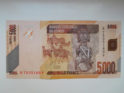 Congolese dem between 5000 francs 2020 unc