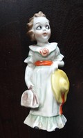 Antik kislány porcelán figura