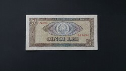 Románia 5 Lei 1966, F+