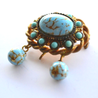 Gold-plated brooch