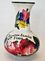 "BalatonAlmádi Fürdő" Pannónia Kislőd keménycserép váza