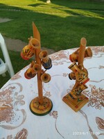 Retro branched tree with wooden jugs 2 pieces for sale!