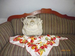 Vintage women's cavalli leather / fabric bag ..