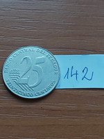 Ecuador 25 centavos 2000 stainless steel, jose joaquin de olmedo 142.