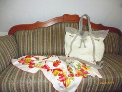Esprite huge shopper bag ..Genuine leather / fabric ..