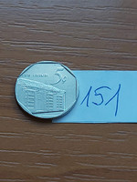 KUBA KONVERTIBILIS 5 CENTAVOS 1994 Nikkellel borított acél, CASA COLONIAL  151.