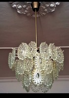 Vintage 70es évek üvegcsillár csillár mid century modern mennyezeti lámpa függeszték Mazzega stílusá