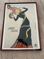 Henri de Toulouse- Lautrec: Jane Avril keretezett nyomat
