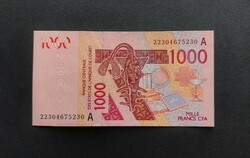 Nyugat Afrika - Elefántcsontpart 1.000 Francs, Frank 2003/2022, UNC