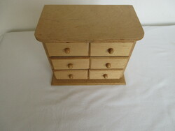 Old solid wood, 6-drawer jewelery chest of drawers. Negotiable!.