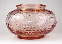 1M062 old large colored bay glass vase decorative vase