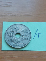 Belgium belgique 25 centimes 1922 king albert i, copper-nickel #a