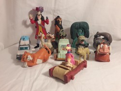 12 Pieces! Plastic disney and burger king figures - from the 1990s and 2000s
