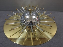 Szputnyik design 9-bulb ceiling lamp with real gold plating!!! 39 cm!!!