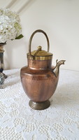Antique amphora red copper watering can, water barrel toscana cc.1900