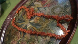 50 cm, smaller, retro necklace made of coral twigs.