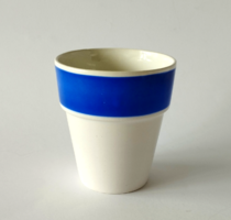 Rare! Old beautiful blue white granite Kispest nostalgia cup