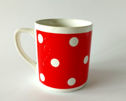 Old granite polka dot mug, nostalgia grandma mug