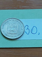 Venezuela 25 centimeter 1965 nickel, simón josé antonio bolivar 30.
