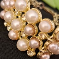 Gold-plated pearl bracelet 2 cm