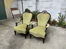 Antik biedermeier fotelek újra kárpitozva