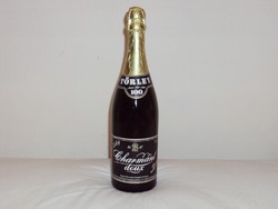 Retro Törley champagne 100 year anniversary commemorative glass bottle - Hungarovin 1980, unopened, rarity