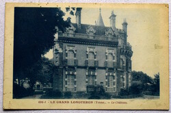 Antique French photo postcard champlay - castle ~1910