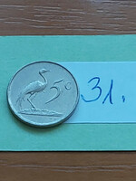 South Africa 5 cents 1975 crane of paradise, nickel 31.