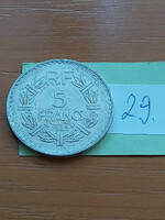 France 5 francs franc 1949 alu. 29.