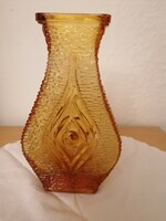 Oberglas borostyánüveg váza