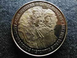 Netherlands christiaan and constantijn huygens 2,5 ecu 1989 copper-nickel 33mm medal (id62477)