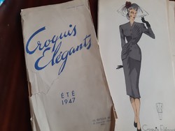 Croquis Elégants divat katalógus 1947
