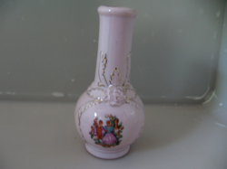 Jelenetes rózsaszín kerámia váza