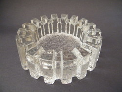 Vintage Swedish design pukeberg nybro glass ashtray, ashtray