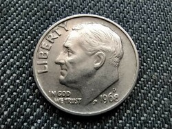 USA Roosevelt 1 dime 1968 D (id32251)