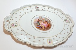 Antique large Alt Wien porcelain tray, 43 cm long
